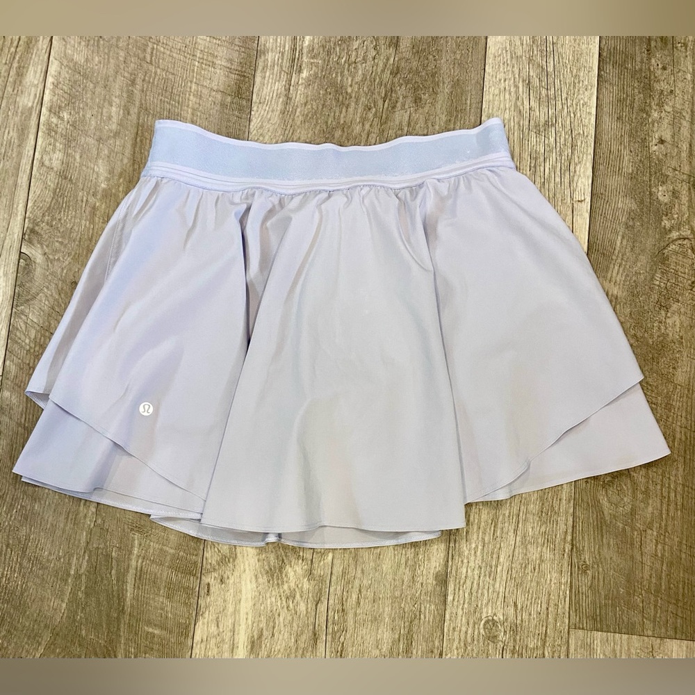 Lululemon Court Rival Perforated High-Rise Skirt Sz 8 *Long In
White
